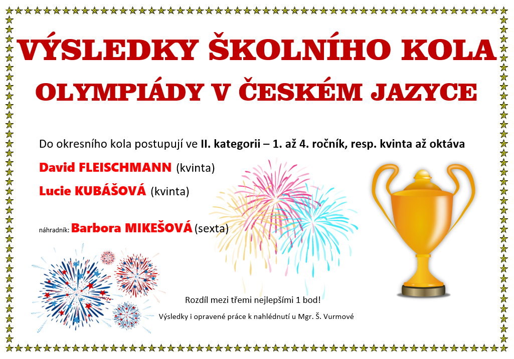 Školní kolo Olympiády v českém jazyce
